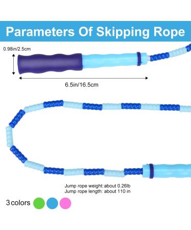 Soft Beaded Jump Rope for Kids | Adjustable Length Tangle-Free Skipping Rope for Fitness and Weight Loss | 6 Pack for Women, Men, and Kids - Buy Online on GoSupps.com