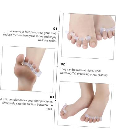 Gel Toe Separators 2 Pairs for Overlapping Toes - Silicone Hammer Toe Dividers for Bunions - Bunion Spreader & Pinky Adjuster - Big Toe Separator Set - Buy Online on GoSupps.com