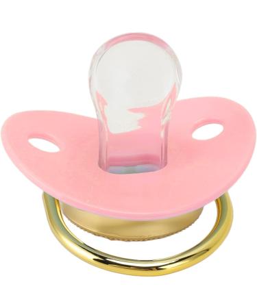 Pink Baby Pacifier with Chain Clip | 6-18 Months Infant Dummy Pacifier | Bling I Love Dad Pattern | Newborn Soother - Buy Online on GoSupps.com