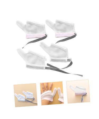 PLAFOPE 2 Pairs Anti-Eating Gloves for Kids | Thumb Protector & Hand Mittens for Nail Biting | Breathable Finger Guard | Child Nylon Gloves 11x7x0.5cm | Pink Black - Buy Online on GoSupps.com