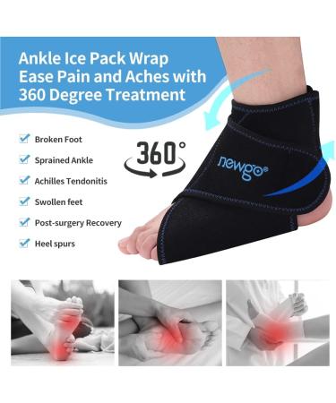Newgo Cooling Pads for Ankle Pain Relief | Ice Cold Bandage & Cuff for Swelling & Injuries | International Shipping - Buy Online on GoSupps.com