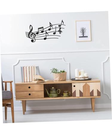 Zerodeko Studio Decor Musical Note Pendant Emblems Music Note Wall Decora Wall Backdrop Ornament Household Metal Flower Black 50x26.8cm - Buy Online on GoSupps.com