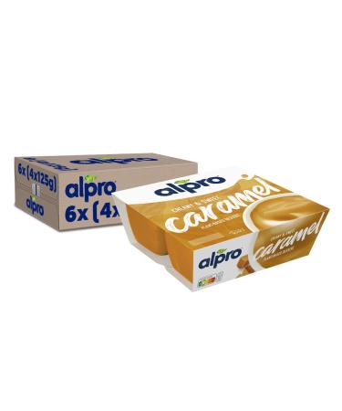 Alpro Soya Dessert Creamy & Sweet Caramel vegan lactose-free gluten-free UHT 6x (4 x 125g) pack of 6
