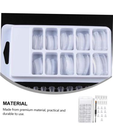 DOITOOL 3 Sets Nail Set Manicure Accessory Gel Kit for Nails Diy Nail Forms Plastic Finger Extension Clip Professional Nail Clips Nail Gel Stainless Steel and Nylon Fiber White Scale Tool - Buy Online on GoSupps.com