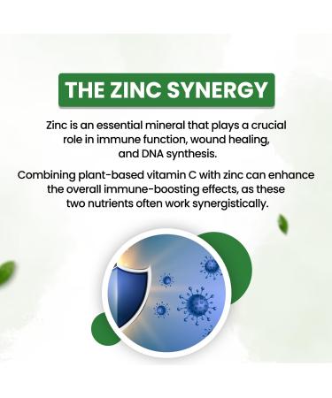 Generic Plant Based Vitamin C with Zinc - 120 Veg Capsules - Buy Online on GoSupps.com