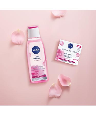 NIVEA Rose Care Gel Cream 48-Hour Hydrating Face Cream for All Skin Types Rose Water and Hyaluronic Acid Moisturizer for Face Dermatologically-Tested Skin Care 50mL - Buy Online on GoSupps.com