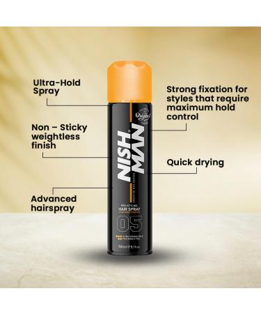 Hair Styling Spray | 24 HR Frizz Control | Ultra Strong Hold | Touchable Feel | No Crunch or Stiffness | Humidity Resistant | Sweat Proof | Voluminous Hair | 150 ML Nautral - Buy Online on GoSupps.com