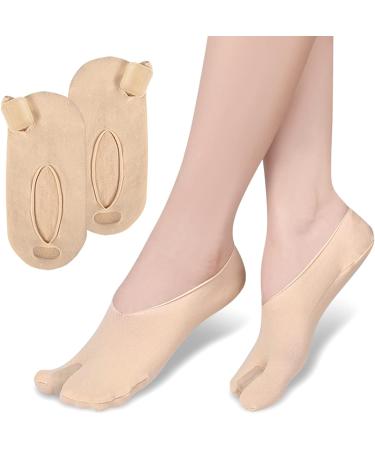 Bunion Relief Socks - Elastic Hallux Valgus Corrector Toe Separator for Women (Skin Color) - Buy Online on GoSupps.com