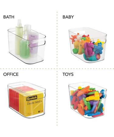 Shop MDesign Bathroom Storage Basket - Versatile Organizer for Cosmetics Shampoo Lotion & Towels - Transparent Design for Stylish Organization - Buy Online on GoSupps.com