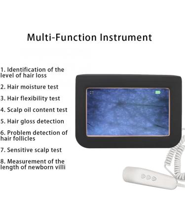Skin Hair Analyzer Professional Facial Skin Health Detector Moisture Tester 50X 200X Skin Diagnosis Scanner System Hair Analyzer Machine Skin Pigment Tester for Home Salon Use - Buy Online on GoSupps.com