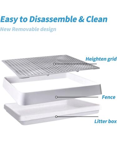 PODOO Rabbit Large Litter Box | Guinea Pig Training Pan Cage with Toilet Tray | Ideal for Rats, Hamsters, Ferrets, Bunnies | Small and Medium Animals - Buy Online on GoSupps.com