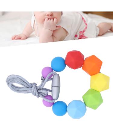 Safe & Vibrant Baby Teething Chew Necklace | Food Grade Silicone Teether - Style 1 - Buy Online on GoSupps.com