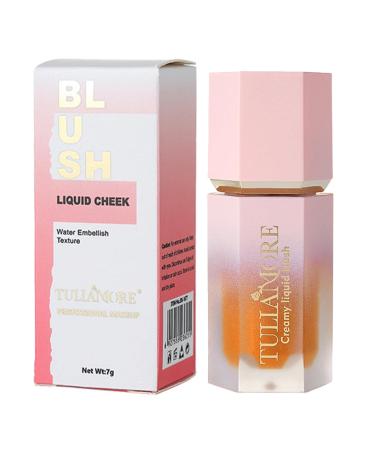 WOBBLO Cream Blush Super Dewy Waterproof Liquid Blush | Long Lasting Natural Liquid Blush for Cheeks Smear-proof Look for Makeup Eyes Cheeks 02#