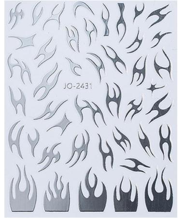 FEIlei Nail Art Decals Flames Nail Stickers Decoration for Nail Tips Beauty Decoration - Buy Online on GoSupps.com