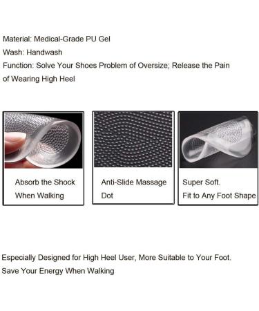 PediMend High Heel Gel Insoles | Pain Relief for Feet | Shoe Inserts & Cushions | Non-Slip Gel Pads for Comfort - Buy Online on GoSupps.com