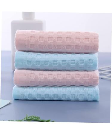 4pcs FRCOLOR Cotton Towel Set | Absorbent Makeup Remover & Facial Washcloths | Bathroom & Bath Supply Accessory | Baby Scarf | Blue - Buy Online on GoSupps.com