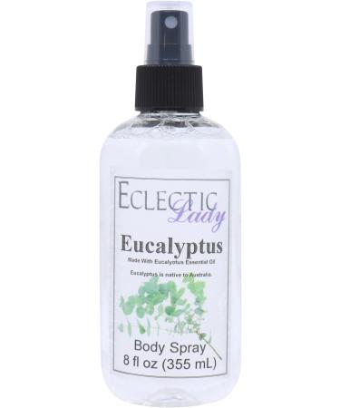 Eucalyptus Essential Oil Body Spray 8 ounces Body Mist for Women with Clean Light & Gentle Fragrance Long Lasting Perfume with Comforting Scent for Men & Women Cologne with Soft Subtle Aroma For 8 Fluid Ounces