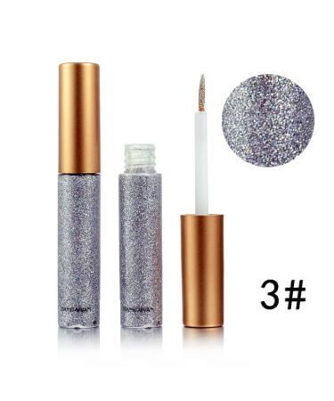 Ochilima Glitter Liquid Eyeliner - Long-lasting Waterproof Silver & Gold Metallic Makeup for Women | Highly Pigmented Shimmering Colorful Glitter - 06# Silver - Buy Online on GoSupps.com
