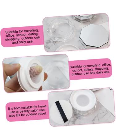 SOIMISS 2 Sets Octagonal Loose Powder Box Makeup Sponge Holder Cosmetic Powder Case Portable Makeup Box - Buy Online on GoSupps.com