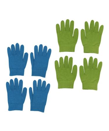 minkissy 4 Pairs Moisturizing Gloves Gloves Hands Peeling Masks Hydrating Gloves Moisturizing Spa Gloves Dead Skin Gloves Moisturizing Gel Gloves Dryness Nursing Kit Cotton Miss