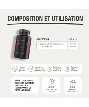 L-Carnitine Carnipure Suisse 2000 mg/jour | nergie et endurance maximales | R cup ration rapide | Suppl ment PREMIUM d velopp pour sportifs | 120 g lules v g tales - Buy Online on GoSupps.com