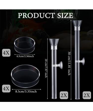 Shrimp Feeding Set: 12pc Tubes & Dishes | Acrylic Feeder & Clear Bowl for Aquarium Shrimp, Betta & Tropical Fish - Buy Online on GoSupps.com