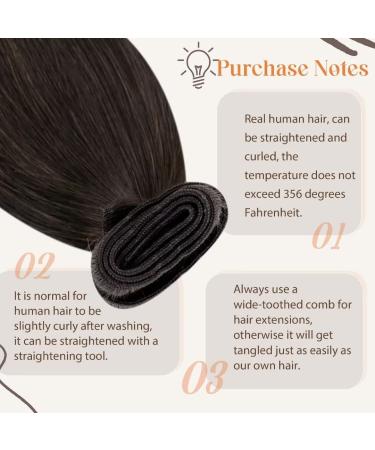 LAAVOO Real Hair Weft Extensions - Brown & Light Brown Sew-in Hair Extensions | 45cm #9/12 - Smooth & Natural Look - Buy Online on GoSupps.com