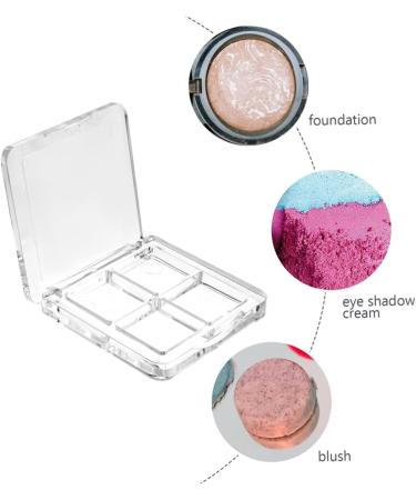 Didiseaon 40 Pcs Boxes Eye Shadow Box Blush for Cheeks Palette Clear Empty Eyeshadow Pallets Blush Box Make up 6x6cmx4pcs Transparentx4pcs - Buy Online on GoSupps.com