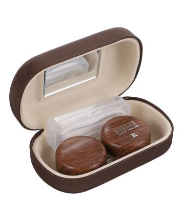 Healeeved 1 Set-Box Companion Colored Contact Lens Care containers for eye lenses Contact lens container Cleaning eye contact case nearsighted Carton: Plastic travel travel kit 9.5x5.5cm in color sorted 1