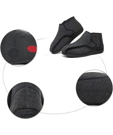 KXSM Men's Diabetic Walking Shoes - Comfortable Supportive Sneakers for Elderly with Edema & Swollen Feet - Breathable Mesh, Lightweight, Adjustable Strap - Plantar Fasciitis Slippers - Grey (Size 42) - Buy Online on GoSupps.com