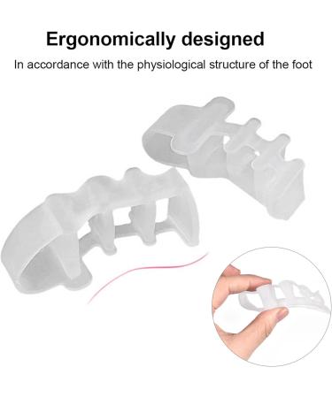 Bunion Corrector Toe Separators - 2 Pair Toe Spacers for Overlapping Toes, Plantar Fasciitis Relief, Toe Alignment, Hammertoe Straightener - Silicone Gel, 4 Hole Design - Foot Pain Relief (2 Pairs) - Buy Online on GoSupps.com