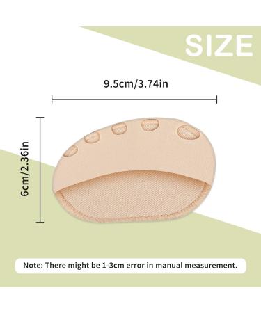 Shop Honeycomb Fabric Forefoot Pads - Women's No Show Metatarsal Socks for Pain Relief & Comfort | Invisible Ball of Foot Cushions in Black & Beige - Buy Online on GoSupps.com