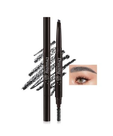 Boobeen Eyebrow Pencil Waterproof Smudge-Proof Eye Brow Definer Pen Dual Ended Pencil with Brush Shapes&Defines&Fills Brow Makeup Create Natural-Looking Brows Grey