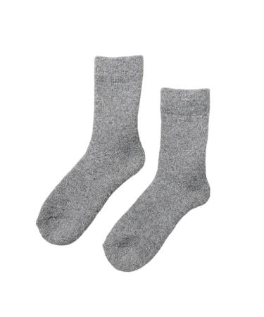 Vreplrse 1 pair of winter socks monochrome floor thermal cock pants leisure foot warmer middle tube breathable dressing accessories medium gray women