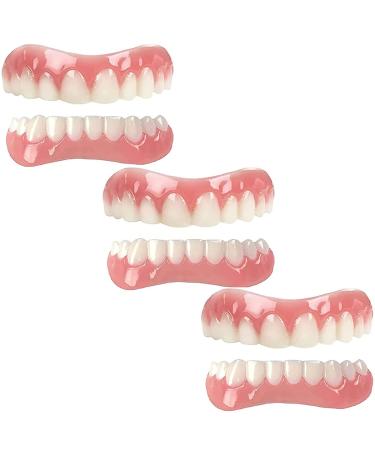 Denture pebble gel instant-veers provisional denture upper jaw and lower jaw repair your teeth quickly you have a confident smile unisex 3pairs immediately