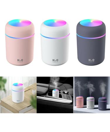 Mini Air Humidifier Essential Oil Diffuser with Colorful Cycling Light - 2 Mist Modes - Auto Shut-Off - Aromatherapy for Bedroom, Kitchen, Office - Pink - Buy Online on GoSupps.com