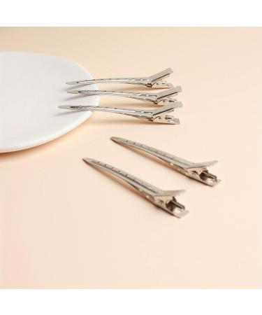 Amesun 50Pcs 3.5 Inches Duck Bill Clips Rustproof Metal Alligator Curl Clips with Holes for Hair Styling Hair Coloring Silver - Buy Online on GoSupps.com