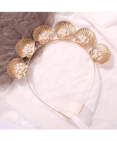 Stylish Minkissy Hair Accessories Set - Alloy Shell Hairband Sea Star Bobby Pins & Pearl Hair Clips - Buy Online on GoSupps.com
