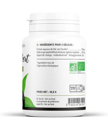 Organic Green Tea 250 mg - 100 Vegetable Capsules - Buy Online on GoSupps.com