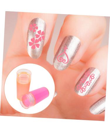 Beavorty 2sets nail stamp set clear silicone stamping jelly transparent nail stamper manicure nail art tool Painting Scrapers manicure stamper Nail Art Jelly Silica gel double head France 3x3cm As Shown - Buy Online on GoSupps.com