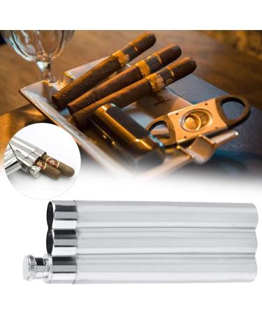 Flacon De Hanche en Acier Inoxydable Trois Tubes Et Tube D'humidificateur Porte-Cigare Mini Humidor De Poche Tubulaire Portable Hanche - Buy Online on GoSupps.com
