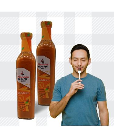 AETN Creations Nando's 2x500g Peri-Peri Medium Spice Flavourful Sauce for Marinating Add a Spicy and Tangy Twist to your Dishes with AETN Fridge Magnet - Buy Online on GoSupps.com