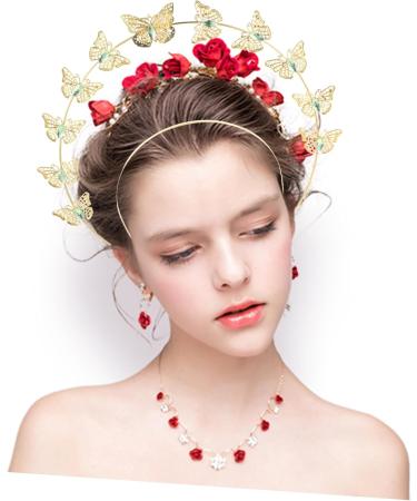 VINTORKY Butterfly Headdress Tiara Hair Ties The Crown Wedding Hair Accessories Hair Bands Head Band Wedding Headpiece Bride Headband Butterfly Headbands Goddess Zinc Alloy Exotic Women's - Buy Online on GoSupps.com