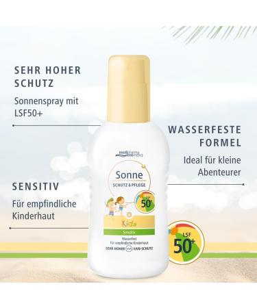 Dr Theiss Medipharma Cosmetics SPF 50+ SPF 50+ pump spray for sensitive childrens skin waterproof spray for face and body quickly absorbed 200 ml - Buy Online on GoSupps.com