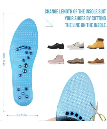 Acupressure Magnetic Insoles for Men and Women - Massage Feet with Blue Insoles - Buy Online on GoSupps.com