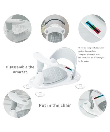 Baby Bath SeatOriginal Baby Bathtub Bath Seat Infant Bath Seat Bath Seat for Baby 6-36 Months with 4 Secure Suction Cups/Water Thermometer/3 Turtle Bath Toys/Shower Cap/Bath Brush/Rinse Cup White - Buy Online on GoSupps.com