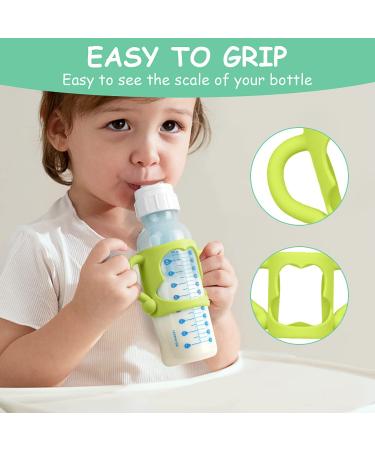 Aolso Silicone Baby Bottle Handles - 2PCS Easy Grip Handles for 2.25 Baby Bottles - Blue/Green - Buy Online on GoSupps.com