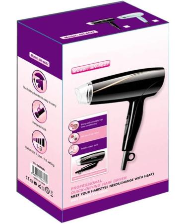 Folding Hairdryer 1200W Powerful Hair Dryer Portable Travel Fast Drying Hair Lightweight Quiet Blow Dryer Hot/Cold DC Motor Small Mini Compact Dryer Fast Drying Long Cable for Travel Camping Black - Buy Online on GoSupps.com