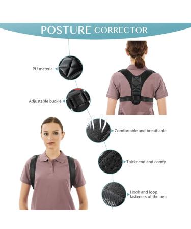 Posture Corrector Brace for Men & Women - Adjustable Upper Back Support & Pain Relief - Lightweight Design - Buy Online on GoSupps.com