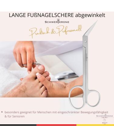 Schwertkrone 16 cm long nail scissors nail scissors with long handle for toenails strong and sharp toenail scissors for seniors - Buy Online on GoSupps.com